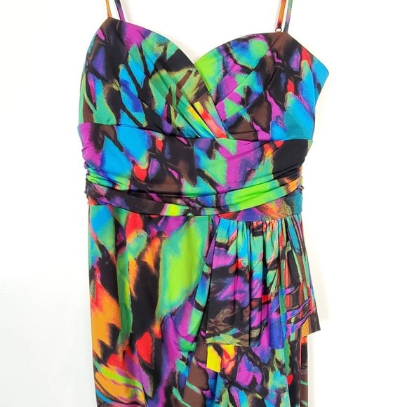 Bisou bisou strapless vibrant cocktail dress - Picture 5 of 7